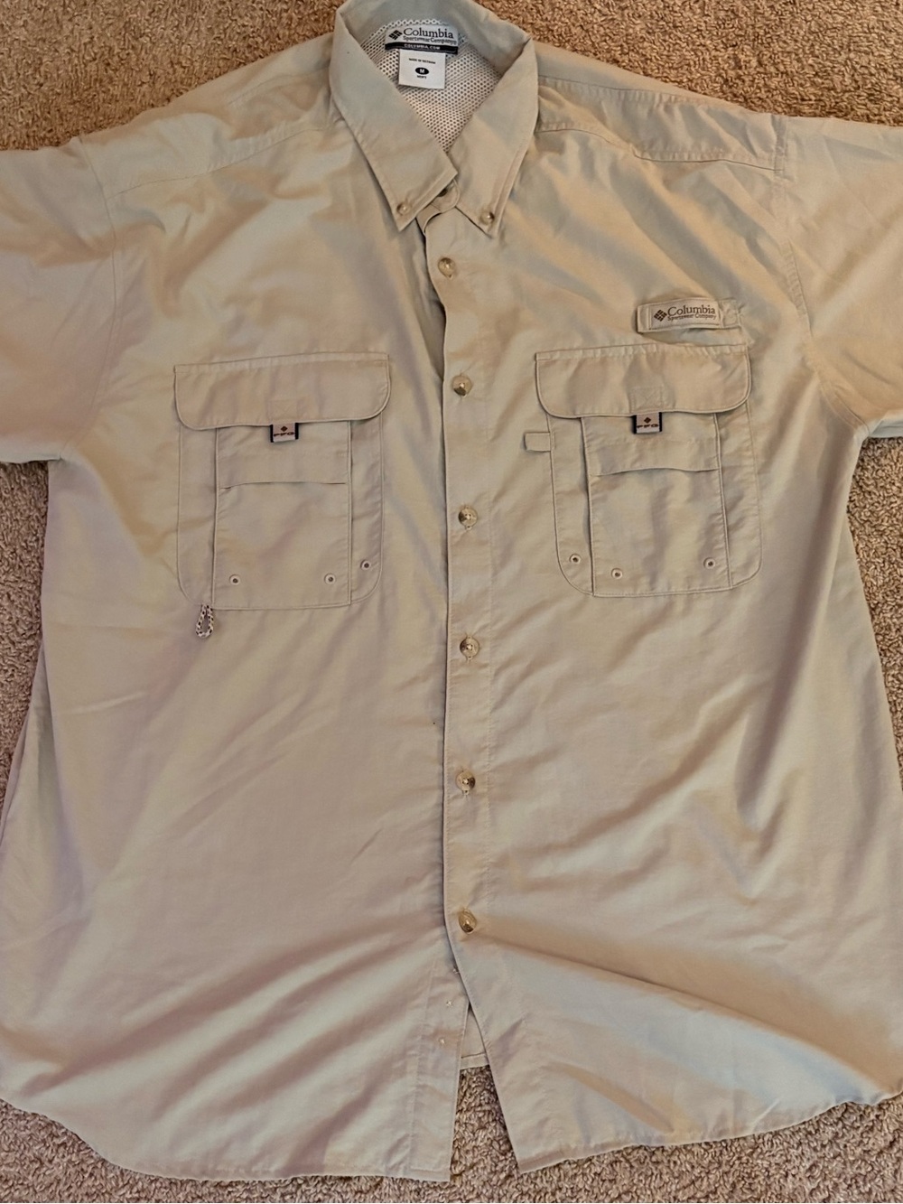Columbia Light Tan Jacket with Branded Strap